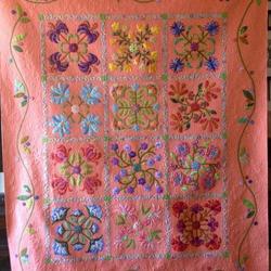 Pink Garden Quilt Tdhbp and Home Decor