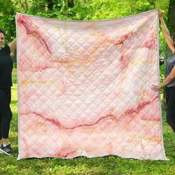 Pink Marble Cl17100456Mdq Quilt Blanket and Home Decor
