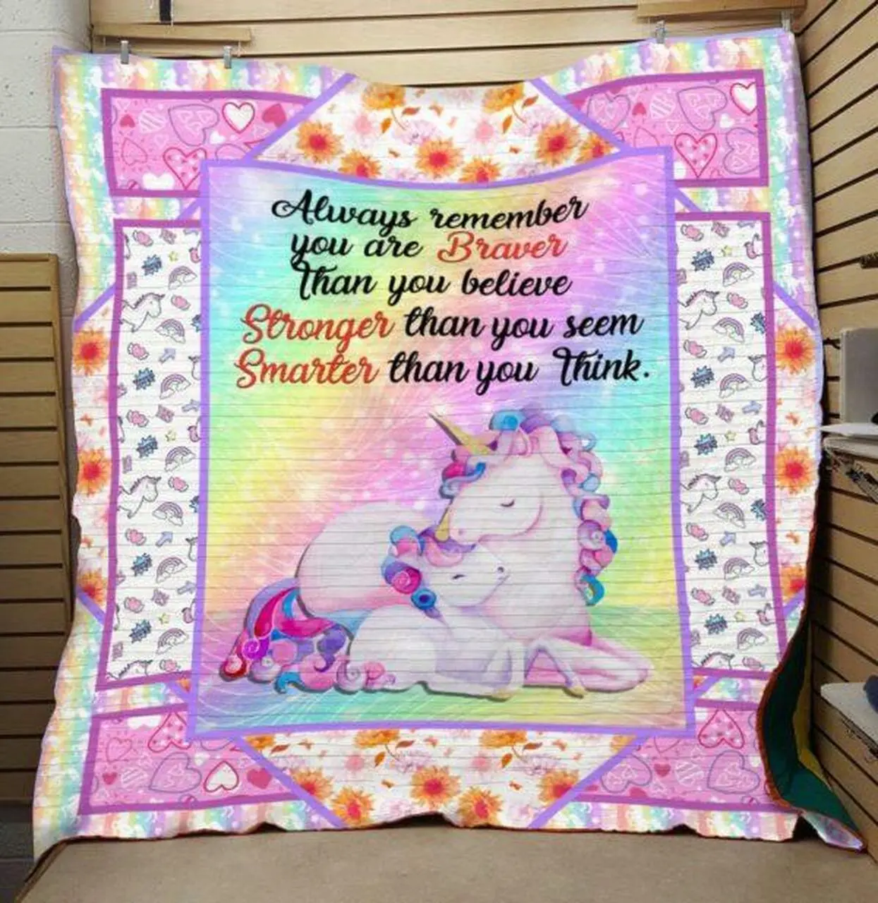 Pink Unicorn Quilt Blanket Quilt and Home Decor