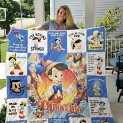 Pinocchio Quilt Blanket For Fans and Home Decor