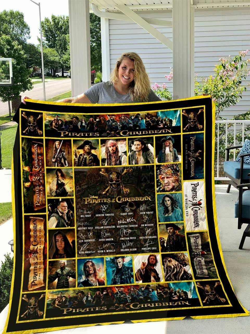 Pirates Of Caribbean Quilt Blanket and Home Decor