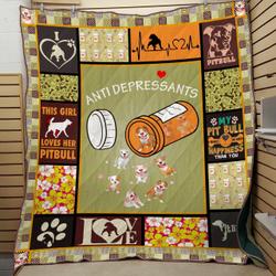 Pit Bull Quilt Tdhbl and Home Decor
