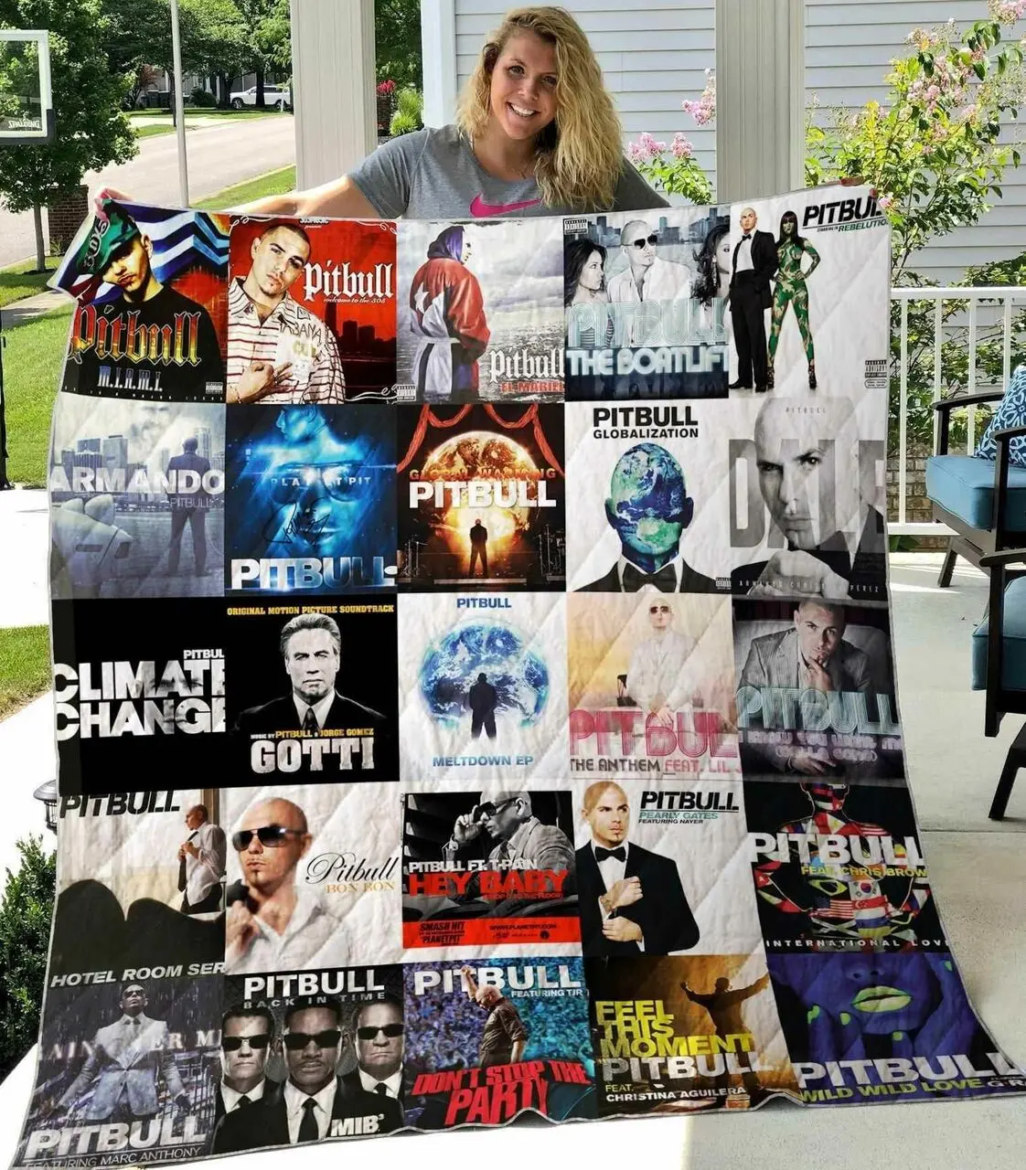 Pitbull Blanket Th0107 Quilt and Home Decor