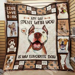 Pitbull Dog Quilt Blanket Dhc0102580Td and Home Decor