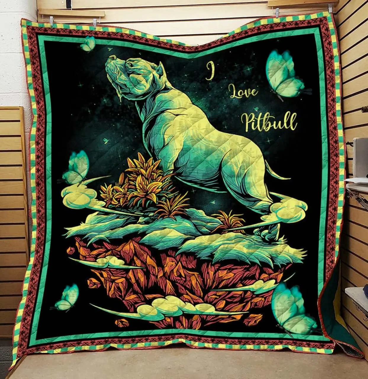 Pitbull Quilt Blanket C9B300505Dl and Home Decor
