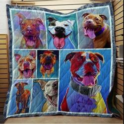 Pitbull Quilt Blanket Dhc13123868Vt and Home Decor