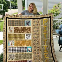 Pitbull Quilt Blanket Dhc1501484Vt and Home Decor