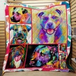 Pitbull Quilt Blanket Luk0M9 Dhc0301978Dd and Home Decor