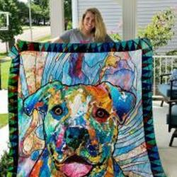 Pitbull Quilt Blanket Lukl3W Dhc0301876Dd and Home Decor