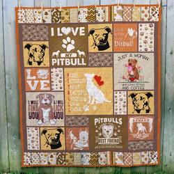 Pitbull Quilt -Bt03Mk_0208  Quilt and Home Decor