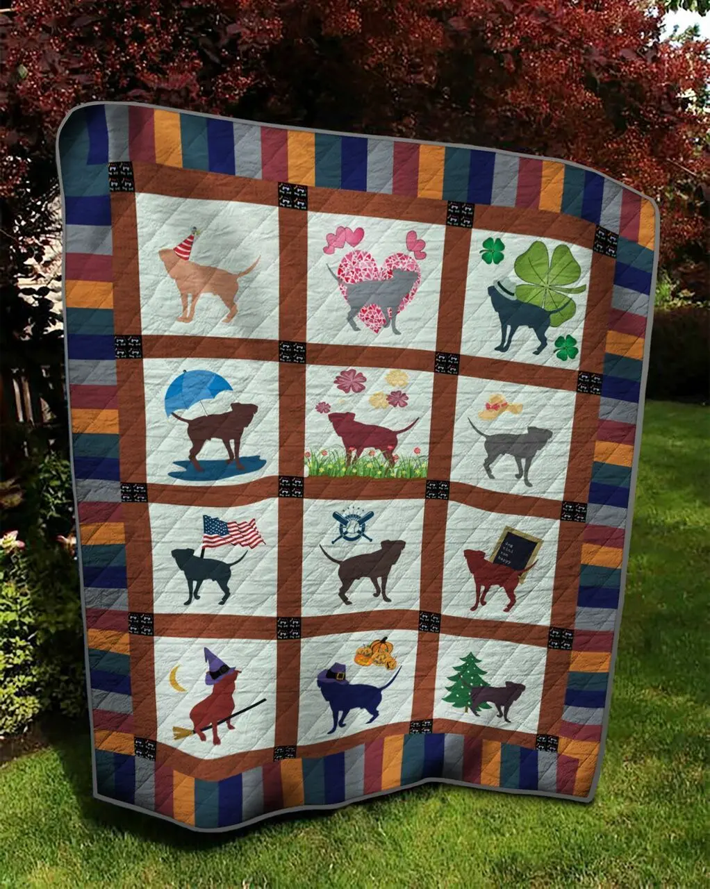 Pitbull Quilt Tdhrb and Home Decor