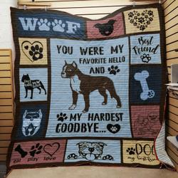 Pitbull Quilt X0708-101  Quilt and Home Decor