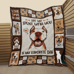 Pitbull Qur Qur Ger Quilt Blanket Dhc09121915Dd and Home Decor
