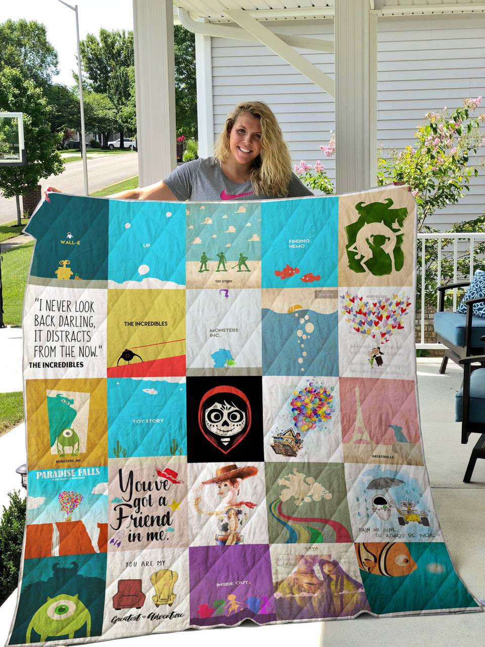 Pixar Quilt Blanket For Fans and Home Decor