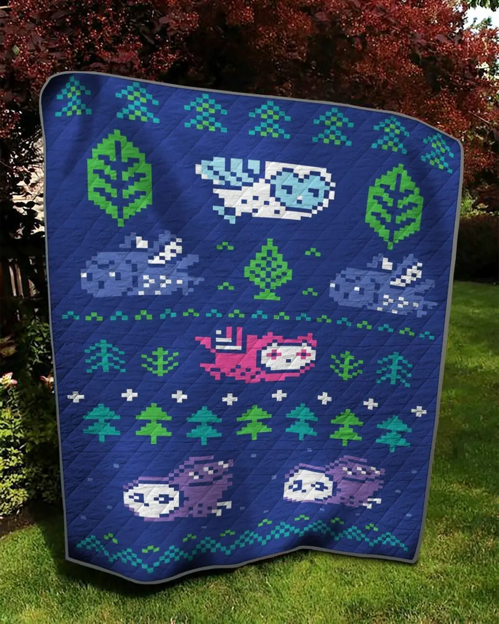 Pixel Owl And Tree Dd Quilt Tdhgq and Home Decor
