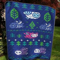 Pixel Owl And Tree Dd Quilt Tdhgq and Home Decor