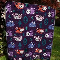 Pixel Owl Dd Quilt Tdhsl and Home Decor