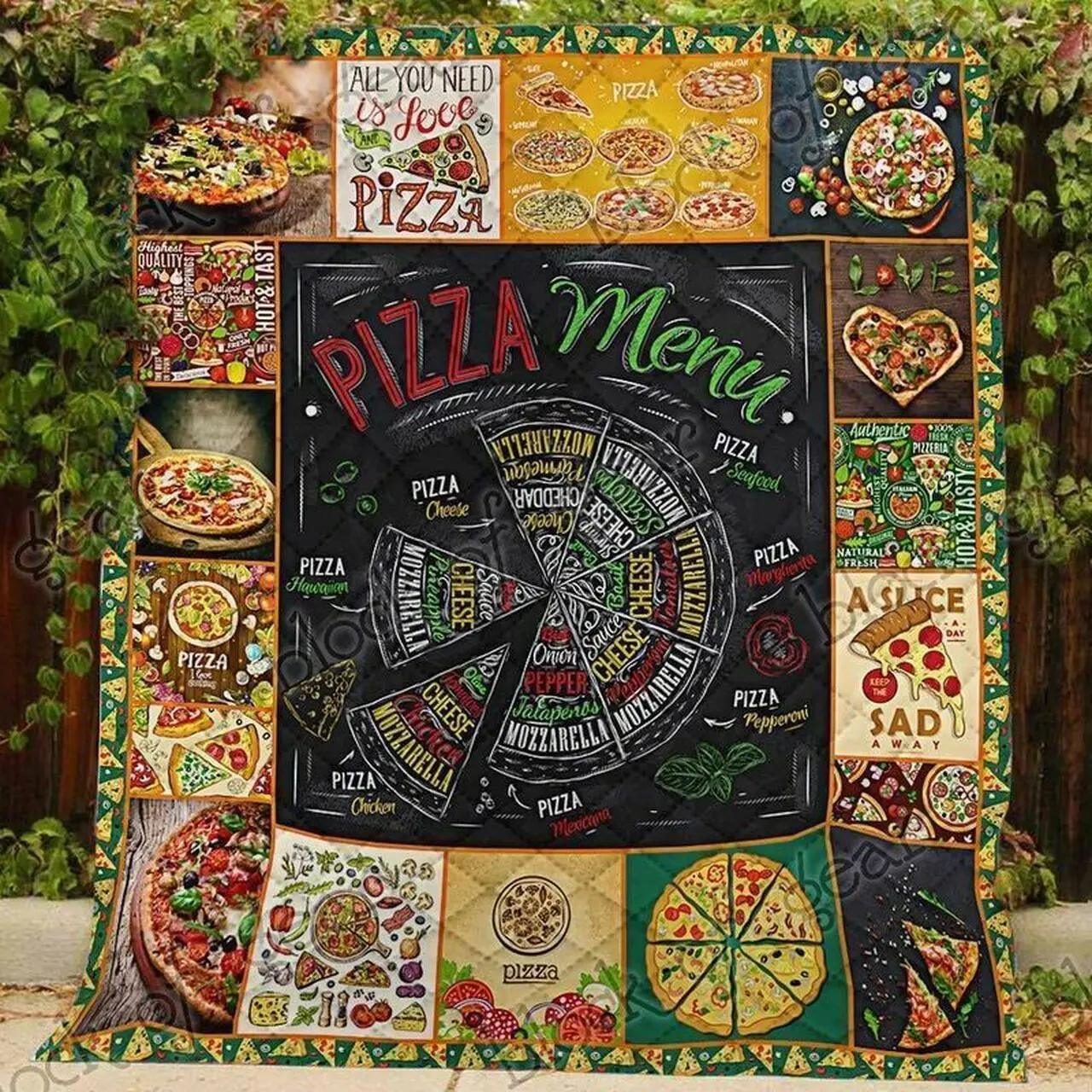 Pizza Menu Quilt Tdhyu and Home Decor