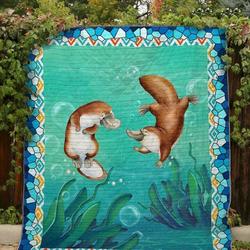 Platypus Under The Water Clt190667 Quilt Blanket and Home Decor
