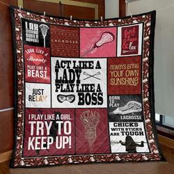Play Like A Boss Blanket Red Pk290569 Quilt Blanket and Home Decor