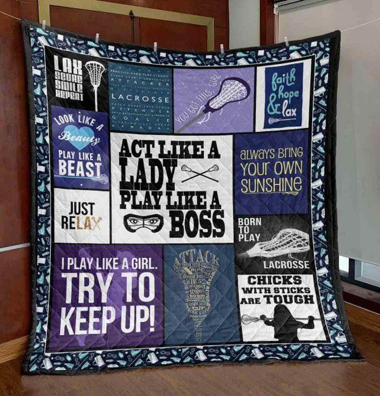 Play Like A Boss Quilt Blanket Vh09 Quilt and Home Decor