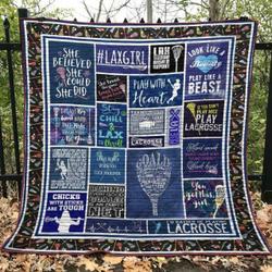 Play Like A Girl Quilt Blanket No96  Quilt and Home Decor