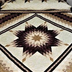Plum Tan Star Quilt Tdhri and Home Decor