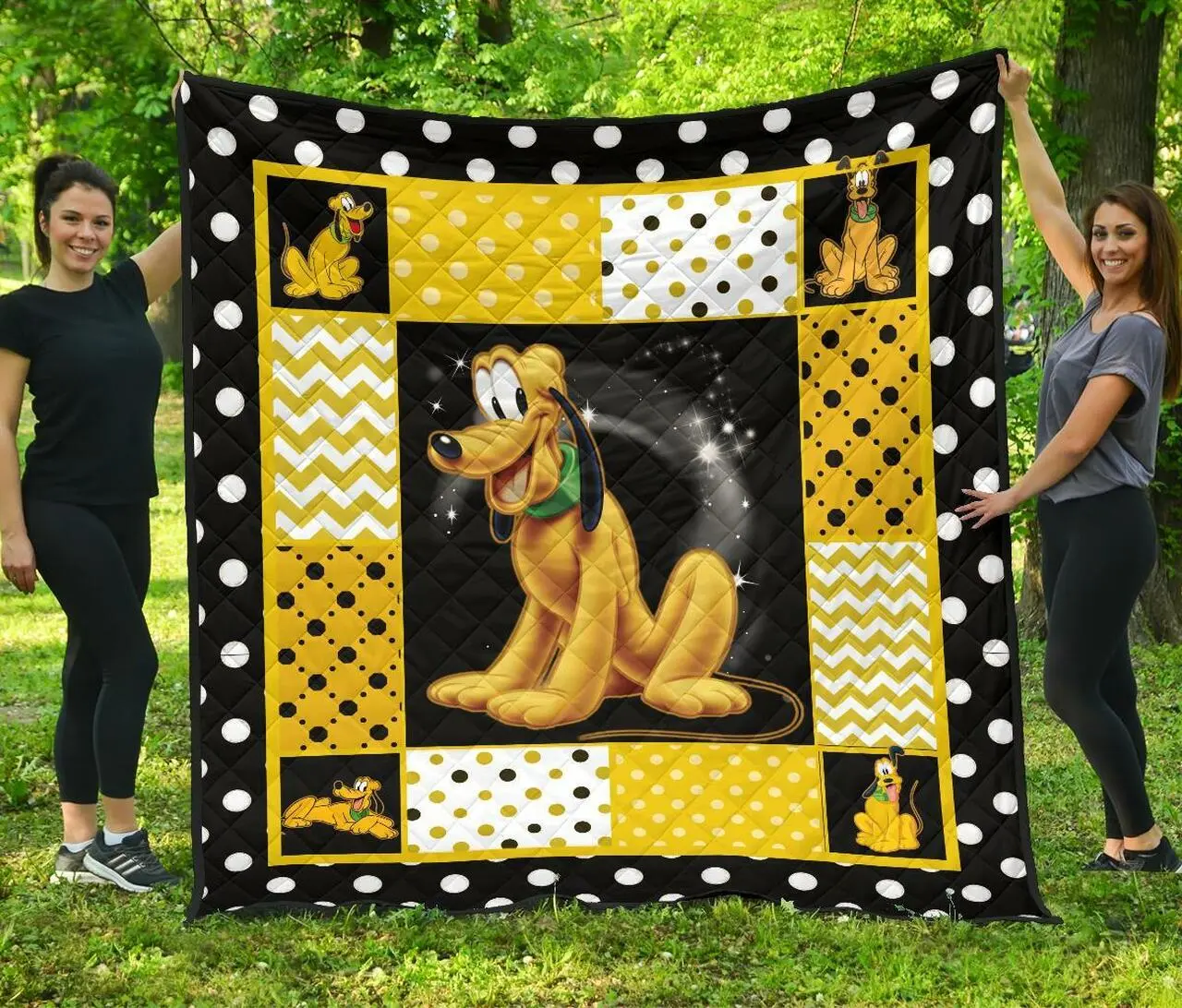 Pluto Cute Cartoon Fan Gift Idea Quilt and Home Decor