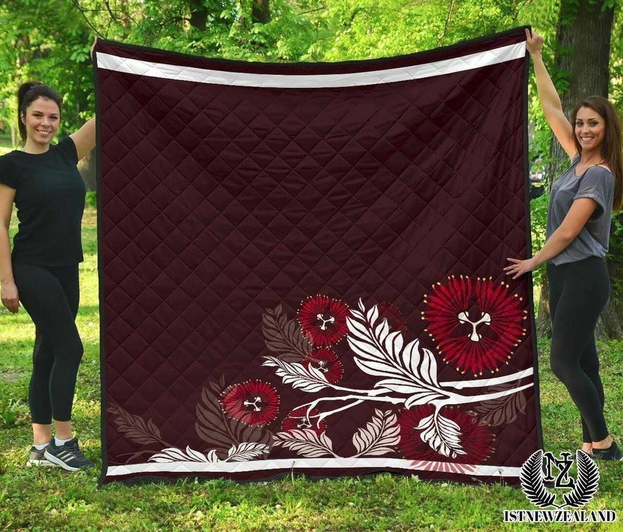 Pohutukawa Red New Zealand Quilt Tdhte and Home Decor