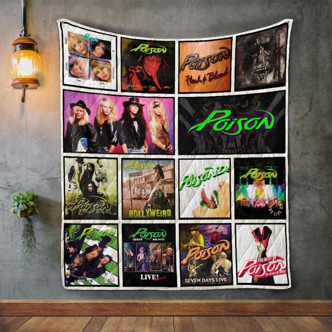 Poison 2 Album Covers Quilt Blanket and Home Decor