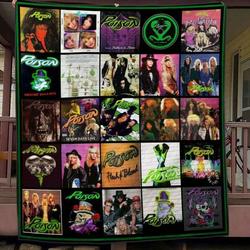 Poison Rock Band Quilt Blanket Hvt030619  Quilt and Home Decor