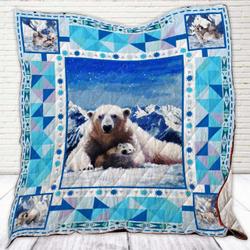 Polar Bear Cl22100430Mdq Quilt Blanket and Home Decor
