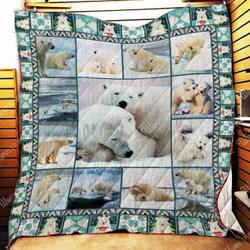 Polar Bear Washable Quilt Blanket 0403 P8 Dhc1312292Dd and Home Decor