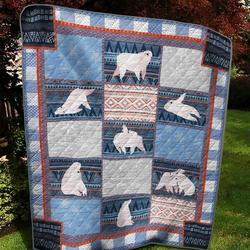 Polar Bears On Seamless Boho Pattern Kc Quilt Tdhao and Home Decor