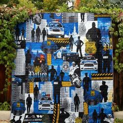 Police Banket Quilt Blanket Hm26  Quilt and Home Decor