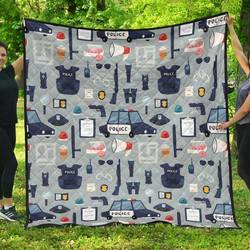 Police Cl12100544Mdq Quilt Blanket and Home Decor