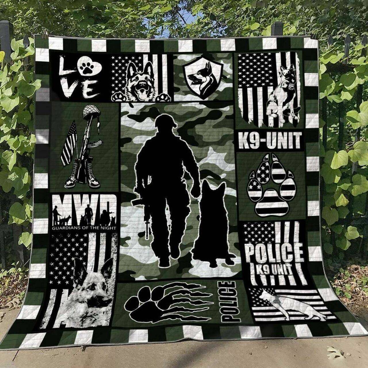 Police Dog Hur Quilt Bevrba and Home Decor