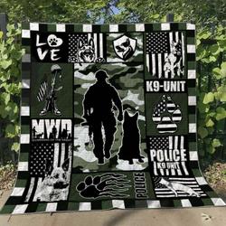 Police Dog Hur Quilt Bevrba and Home Decor