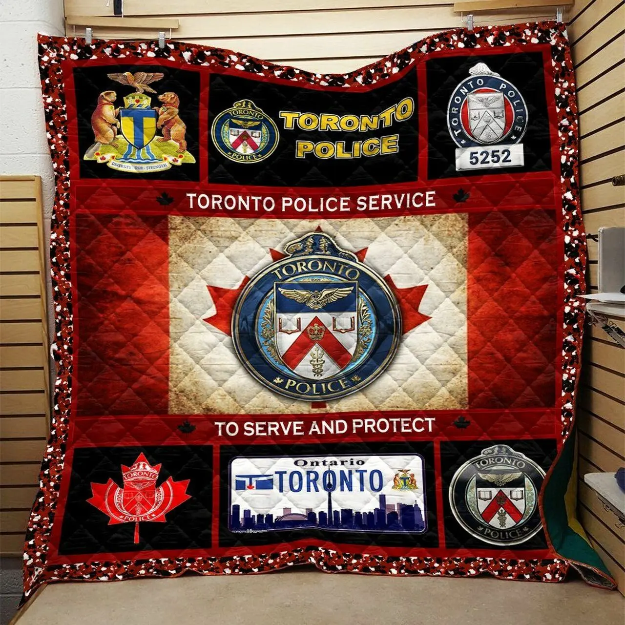 Police Quilt Blanket Dhc091037Vt and Home Decor