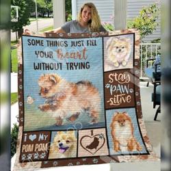 Pomeranian Dog Awesome E Quilt Derqry and Home Decor