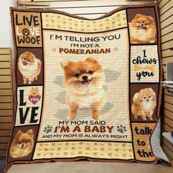 Pomeranian Dog Quilt Tdhyi and Home Decor