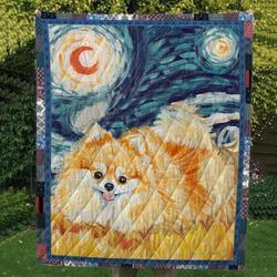 Pomeranian Night Hur Quilt Bevrld and Home Decor