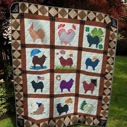Pomeranian Quilt Tdhkh and Home Decor
