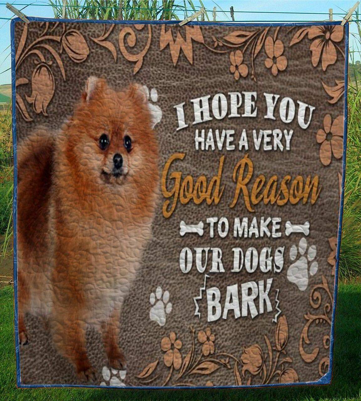 Pomeranian Quilt Tdhsq and Home Decor
