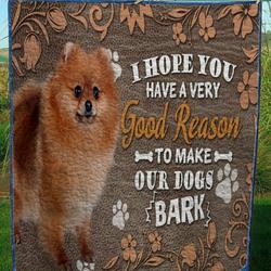 Pomeranian Quilt Tdhsq and Home Decor