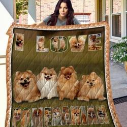 Pomeranian Quilt Tdhwz and Home Decor