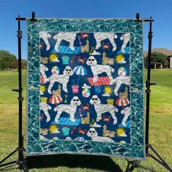 Poodle Dog Hur Quilt fa and Home Decor