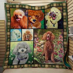 Poodle Poodle Race Quilt Blanket Dhc04012042Dd and Home Decor