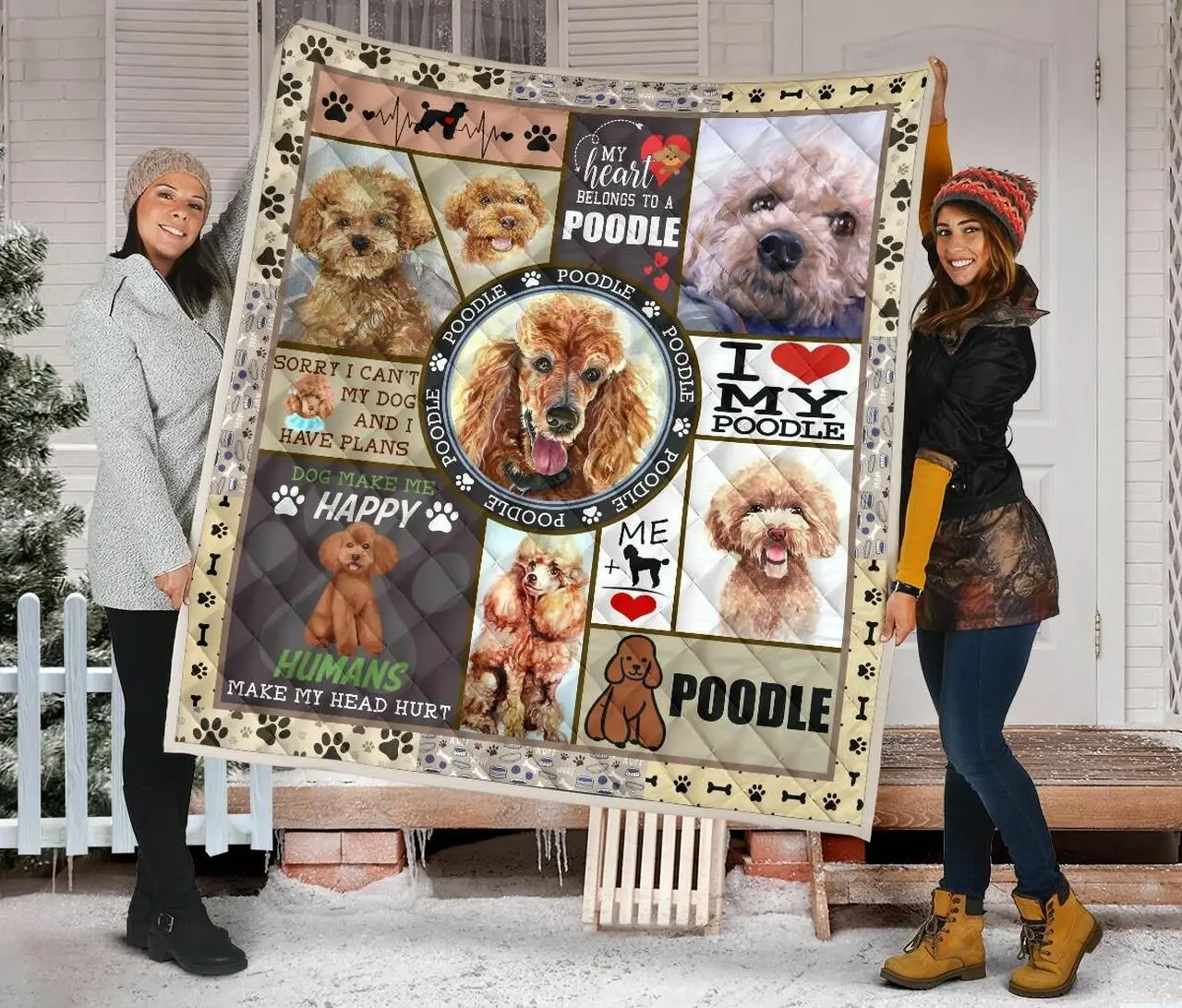 Poodle Quilt Blanket Dhc09121605Dd and Home Decor