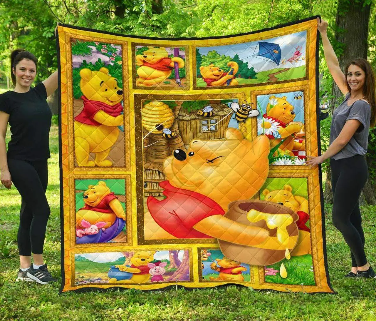 Pooh 2 Premium Quilt Quilt and Home Decor